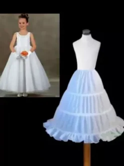 Jupon ivoire enfant robe de mariée Tulle 1 couche 3 cerceau jupon de cérémonie