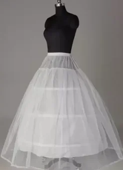 Jupon nuptial blanc 2 couches en voile de tulle