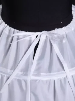 jupon de mariage blanc 1 couche en polyester