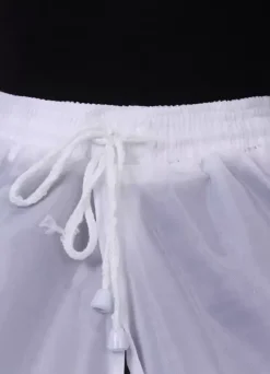 Jupon de mariage blanc 1 couche en voile de tulle