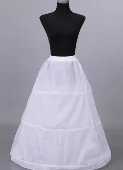 Jupon de mariage blanc 1 couche en voile de tulle