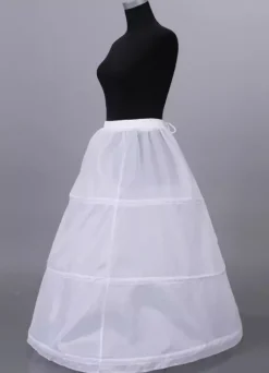 Jupon de mariage blanc 1 couche en voile de tulle