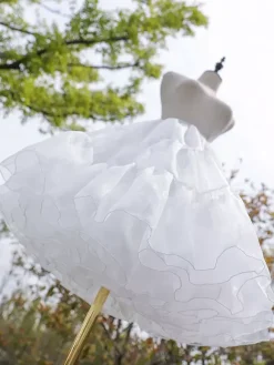 Jupon de mariage nuptiale beau jupon demi-glissement en tulle à deux niveaux