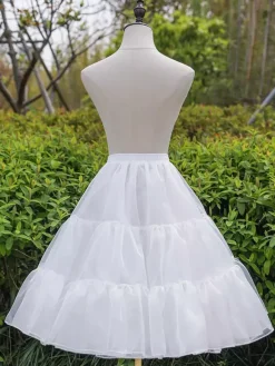 Jupon de mariage nuptiale beau jupon demi-glissement en tulle à deux niveaux