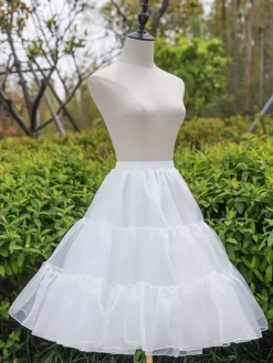Jupon de mariage nuptiale beau jupon demi-glissement en tulle à deux niveaux