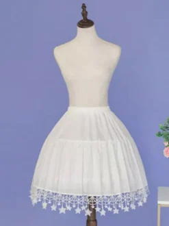 Jupon en tulle sans baleine avec bordure en dentelle étoilée