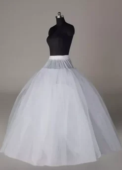 Jupon 2026 jupon de mariage blanc de 4 couches en polyester
