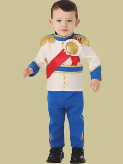 Kids Halloween Costumes 2 pièces Ensemble bleu Polyester Kids Prince Costume complet Ensemble complet