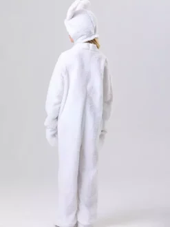 Kigurumi Pyjama Combinaison Animal Halloween Enfant Gants Polyester Combinaison Chapeau
