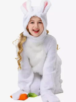 Kigurumi Pyjama Combinaison Animal Halloween Enfant Gants Polyester Combinaison Chapeau