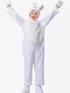 Kigurumi Pyjama Combinaison Animal Halloween Enfant Gants Polyester Combinaison Chapeau
