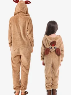 Kigurumi Pyjamas Cosplay Cadeaux Noël Enfant Renne Combinaison Costumes