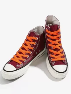 Lacet Chaussures Plates Sport Basket Sneakers 10 mm De Large Orange Accessoires