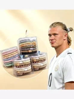 Élastiques à cheveux tressés inspirés de Haaland haute élasticité unisexes pour le sport