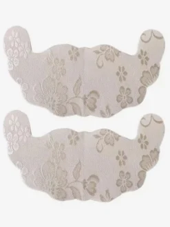 Linge de Mariée Cache-tétons adhésifs ultra-fins en dentelle florale réutilisables pour femmes