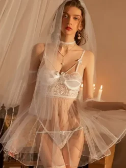 Linge de Mariée Costumes de mariée Costumes sexy en polyester pour femmes