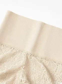 Linge de Mariée Gaine gainante taille haute en dentelle pour femme effet ventre plat et fesses galbées body string grande taille