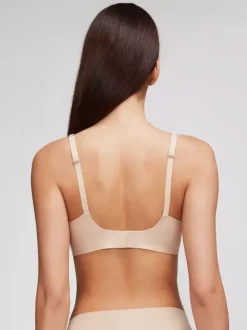 Linge de Mariée Soutien-gorge sans couture effet minimisant sous-vêtements amincissants décolleté en V profond soutien de compression sans fil soutien fin doux confortable abricot clair lingerie en po