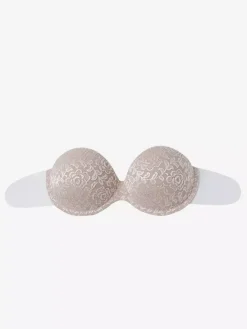 Linge de Mariée Soutien-gorge push-up sans bretelles en dentelle Pasties pour femmes