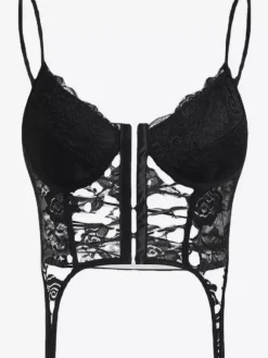 Linge de Mariée Corsets Blanc Sexy Imprimé Floral Dos Bandage Quotidien Décontracté Dentelle Camisole Débardeur