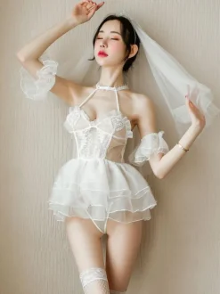 Linge de Mariée Costumes De Mariée Lingerie Déguisement Sexy Pour Femmes