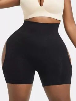 Linge de Mariée Culotte gainante taille haute pour femme effet push-up fessier et ventre plat dos échancré body grande taille