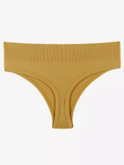 Linge de Mariée Culotte string Pure-Aestic pour femme sans coutures invisible taille mi-haute grande taille dos en T