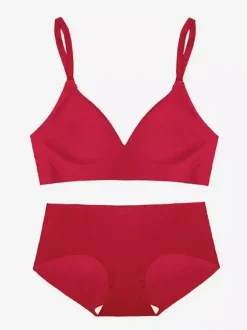 Linge de Mariée Ensembles de lingerie décontractée 2 pièces pour adultes soutien-gorge et culotte couleur chair