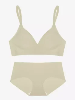 Linge de Mariée Ensembles de lingerie décontractée 2 pièces pour adultes soutien-gorge et culotte couleur chair