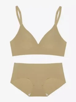 Linge de Mariée Ensembles de lingerie décontractée 2 pièces pour adultes soutien-gorge et culotte couleur chair
