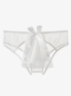 Linge de Mariée Femmes Culottes Sexy N艙ud 1 Pièce Sous-Vêtements En Dentelle Lingerie