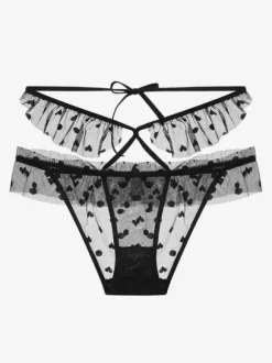 Linge de Mariée Femmes Sexy Culottes Blanc À Pois 1 Pièce Sous-Vêtements Dentelle Lingerie