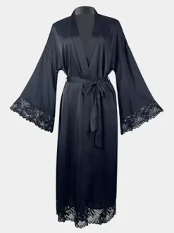 Linge de Mariée Peignoir en soie et dentelle lingerie surdimensionnée robe de nuit