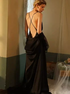 Linge de Mariée Pyjama Sexy 2 Pièces Robe À Bretelle Veste Manches Longues