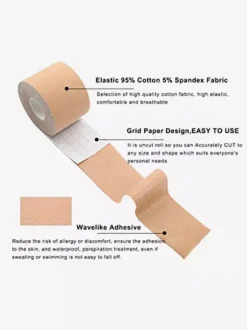 Linge de Mariée Soutien-gorge À Bande Autoadhésifs Boob Tape Pour Le Lifting Des Seins Imperméable Et Résistant À La Sueur