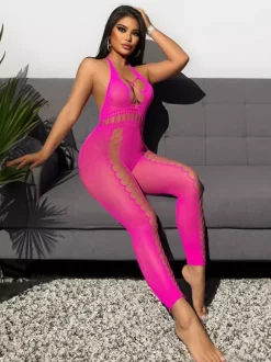 Lingerie collants bas résille collants noirs sexy en nylon découpé