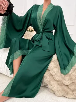 Lingerie de mariée pyjamas robes de chambre nuisettes blanches à lacets nuisettes d'intérieur