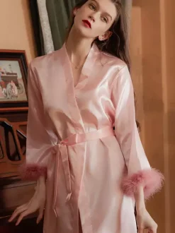 Lingerie de mariée pyjamas vêtements de nuit robes de chambre nuisettes à lacets couleur champagne nuisettes