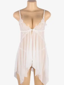 Lingerie grande taille Chic Intérieur Blanc Noir Chemises Babydoll