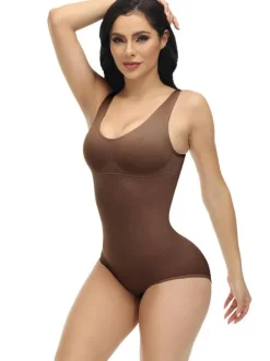 Lingerie Body Sculptant Rose Sans Manches Col U