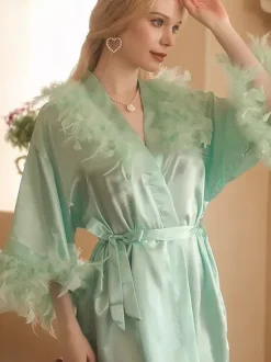 Lingerie de mariée pyjamas robes de chambre nuisettes blanches à lacets nuisettes d'intérieur