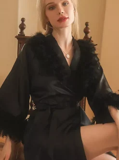 Lingerie de mariée pyjamas robes de chambre nuisettes blanches à lacets nuisettes d'intérieur