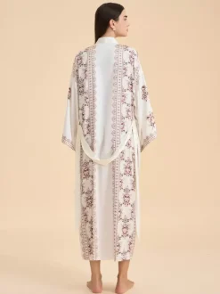 Lingerie de mariée pyjamas robes de chambre nuisettes imprimées abricot à lacets nuisettes d'intérieur