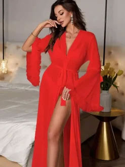 Lingerie de mariée pyjamas vêtements de nuit robes de chambre nuisettes blanches à lacets nuisettes