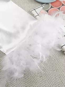 Lingerie de mariée pyjamas vêtements de nuit robes nuisettes d'intérieur en plumes blanches