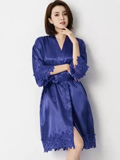 Lingerie de mariée pyjamas vêtements de nuit robes de chambre nuisettes roses en crochet nuisettes