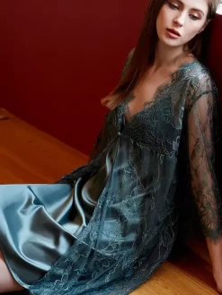 Lingerie Femme Nuisette Dentelle Noire Convertible Dentelle Sexy