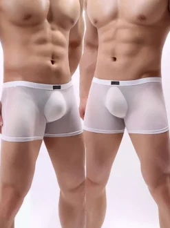 Lingerie Homme Sexy Culotte Boxer Tulle Hommes