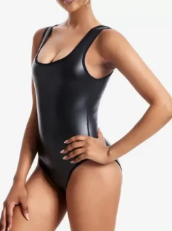 Lingerie Sculptante Body Gainant Noir Contrôle du Ventre Nebility Minceur