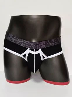 Lingerie sexy pour homme culotte slip string en coton bleu uni